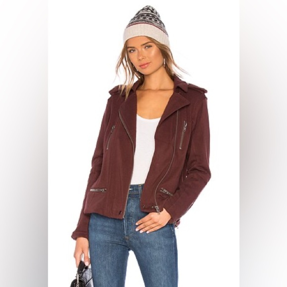 CHASER cotton fleece moto JACKET